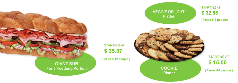 giant sub and cookies